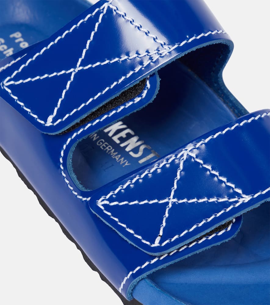 X Birkenstock leather slides