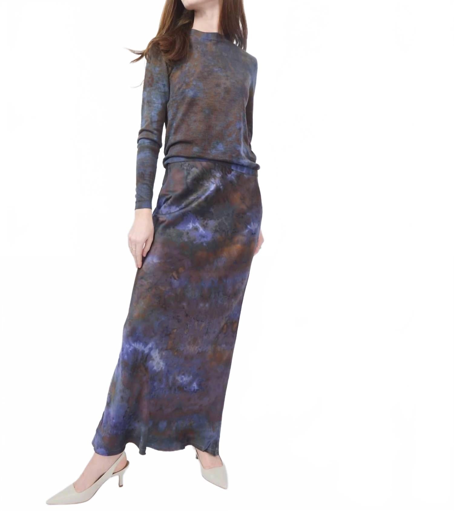 Silk Siren Bias Maxi Skirt In Liberty