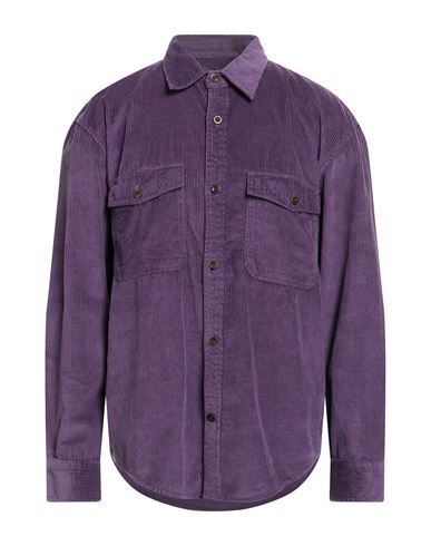 Man Shirt Purple Size L Cotton
