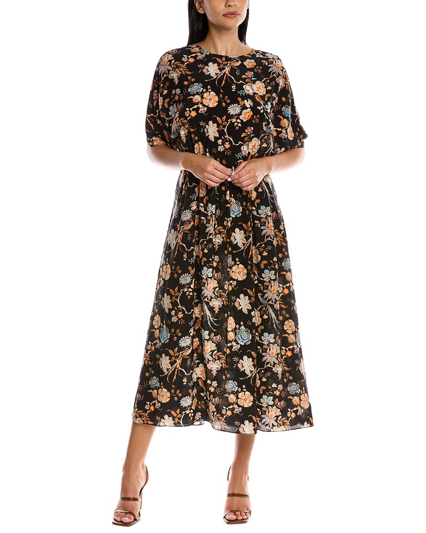 Les Reveries V-Back Silk Maxi Dress