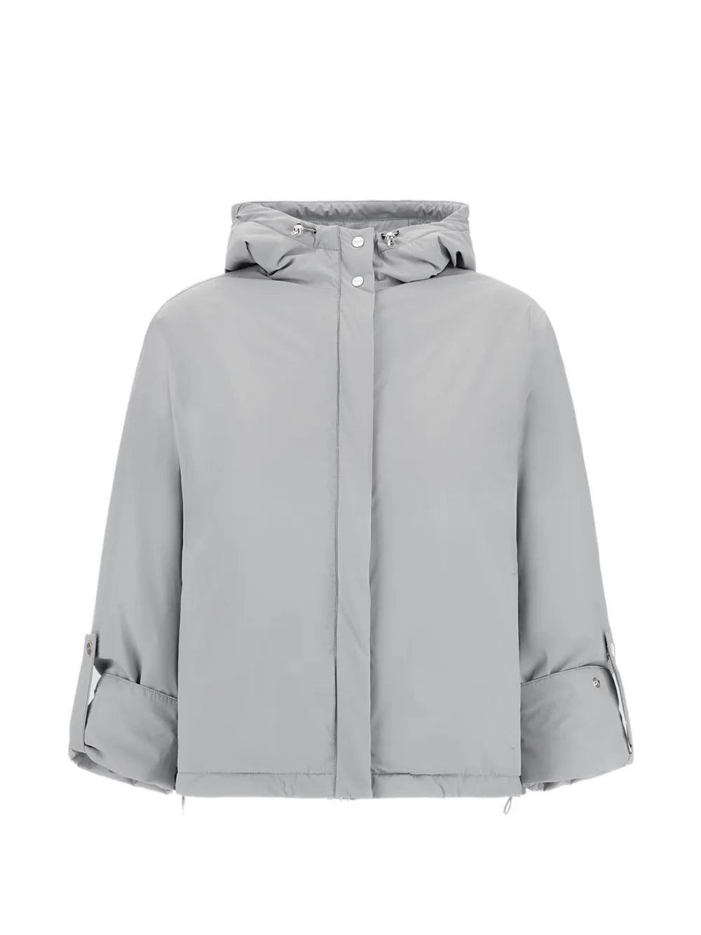 Water-Repellent Hooded Down Jacket — grey
