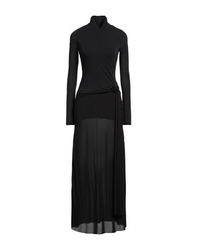 Woman Maxi dress Black Size S Polyester, Elastane