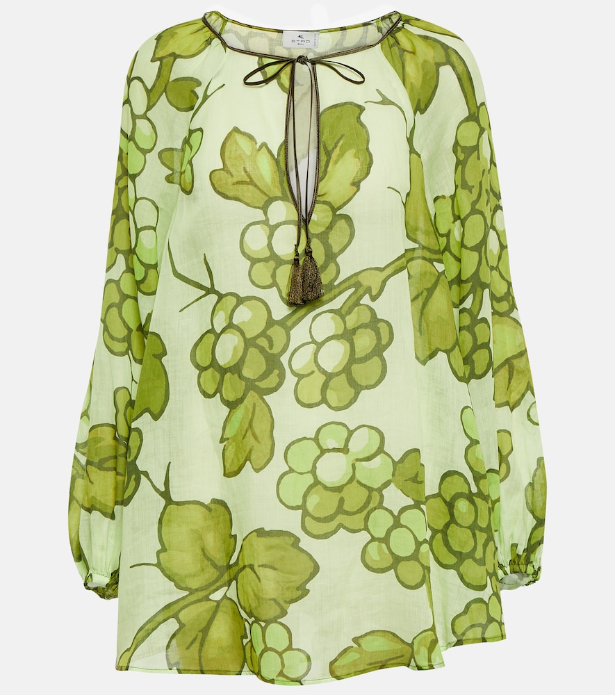 Printed ramie tunic
