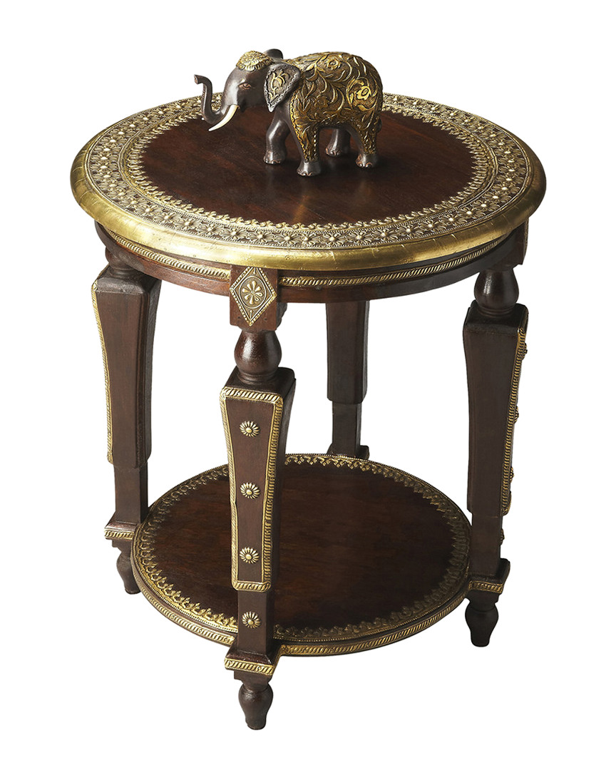 Ranthore Round Brass Accent Table