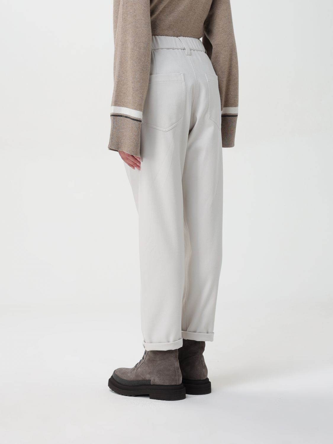 Pants Woman color Yellow Cream