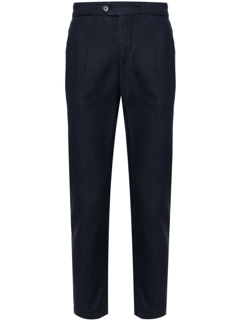 Mid-rise straight-leg trousers - Blue