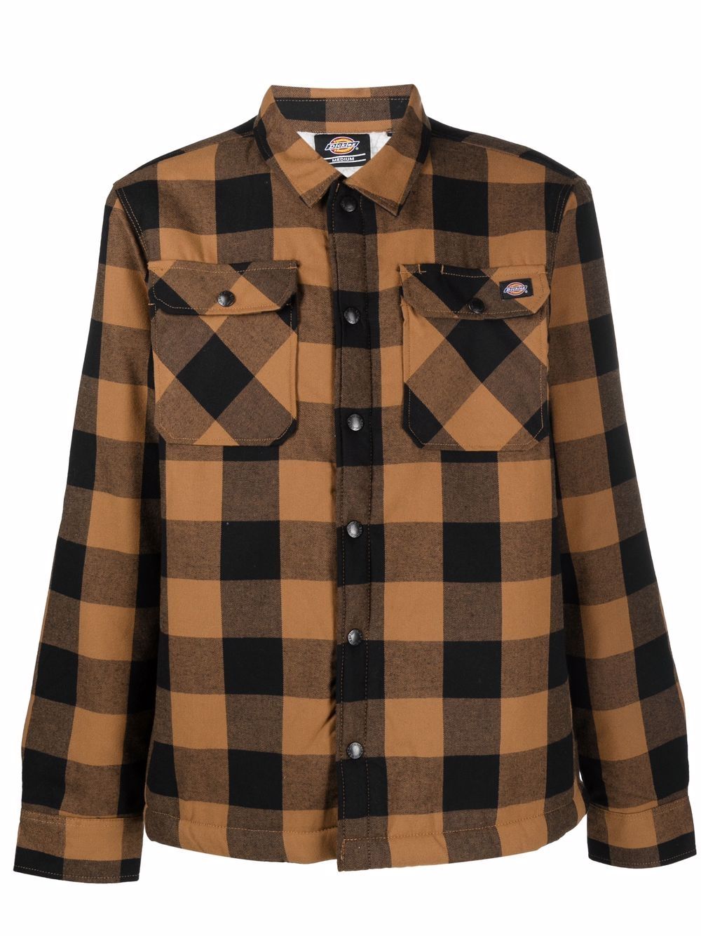 Plaid-check print jacket - Brown