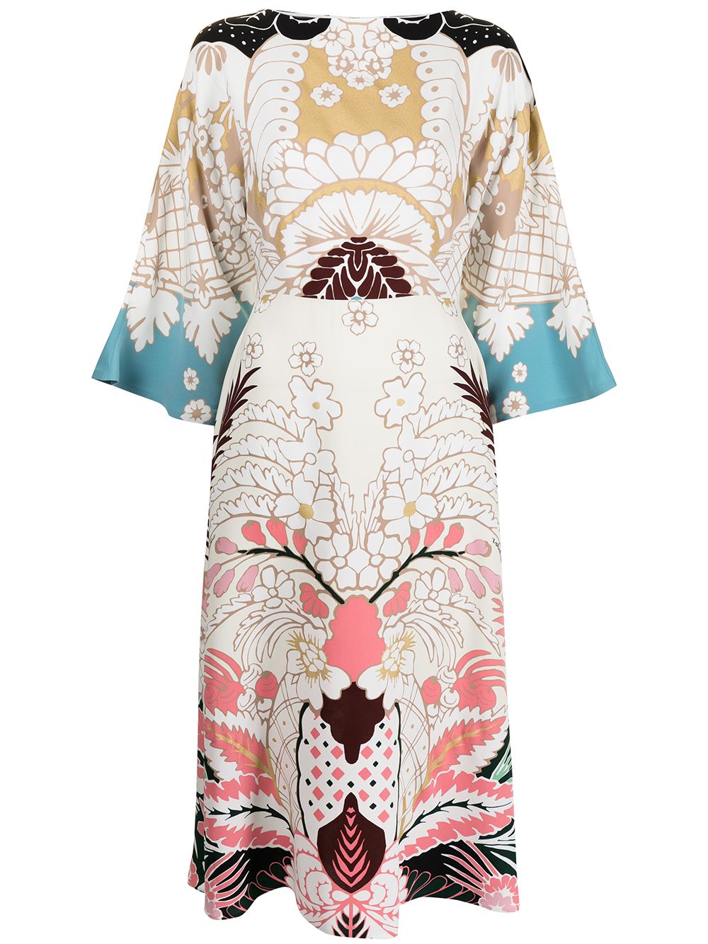 Valentino Garavani Cady printed dress - Brown