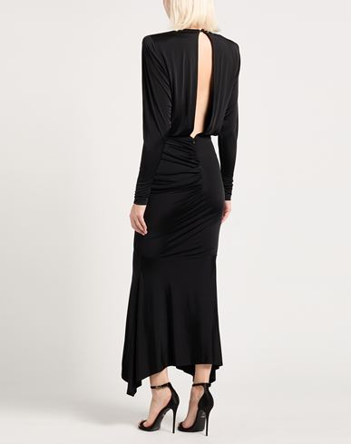 Woman Maxi dress Black Size 2 Viscose, Elastane