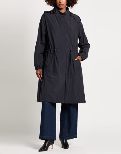 Woman Overcoat & Trench Coat Midnight blue Size 16 Polyester