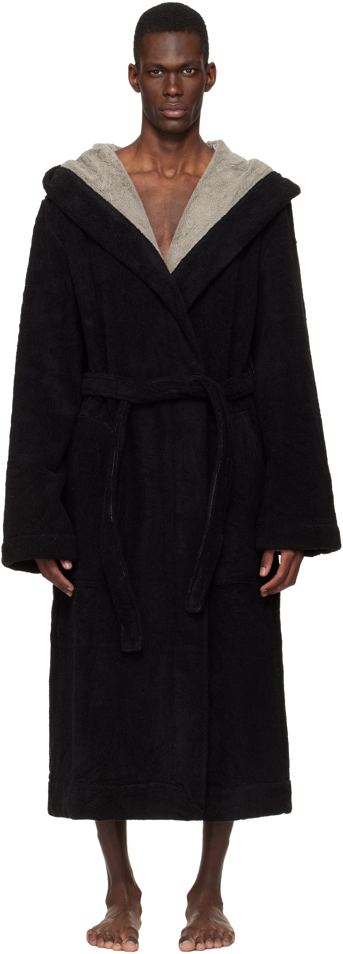 Black Temple Beach Bathrobe