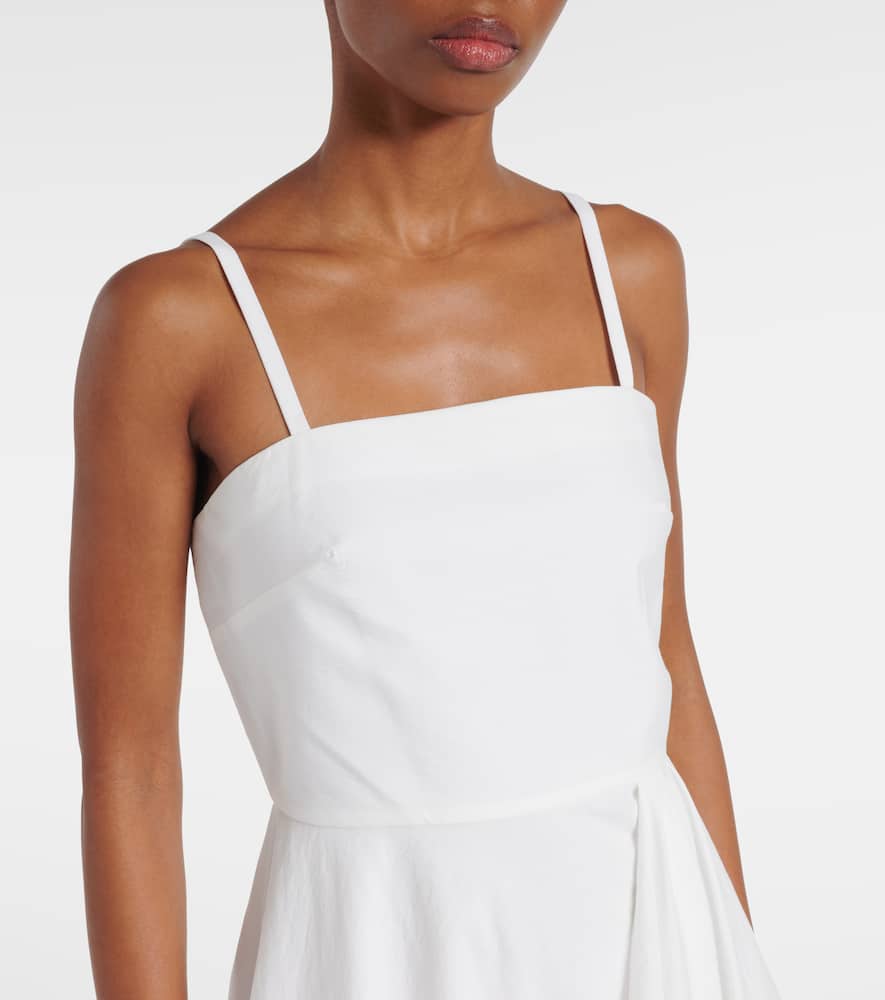 Cotton-blend midi dress
