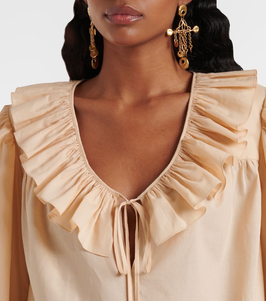 Chloé Ruffled cotton voile blouse
