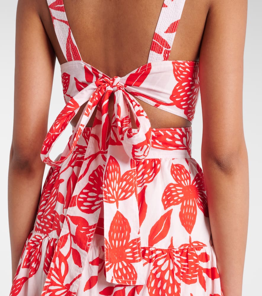 Coco floral cotton midi dress