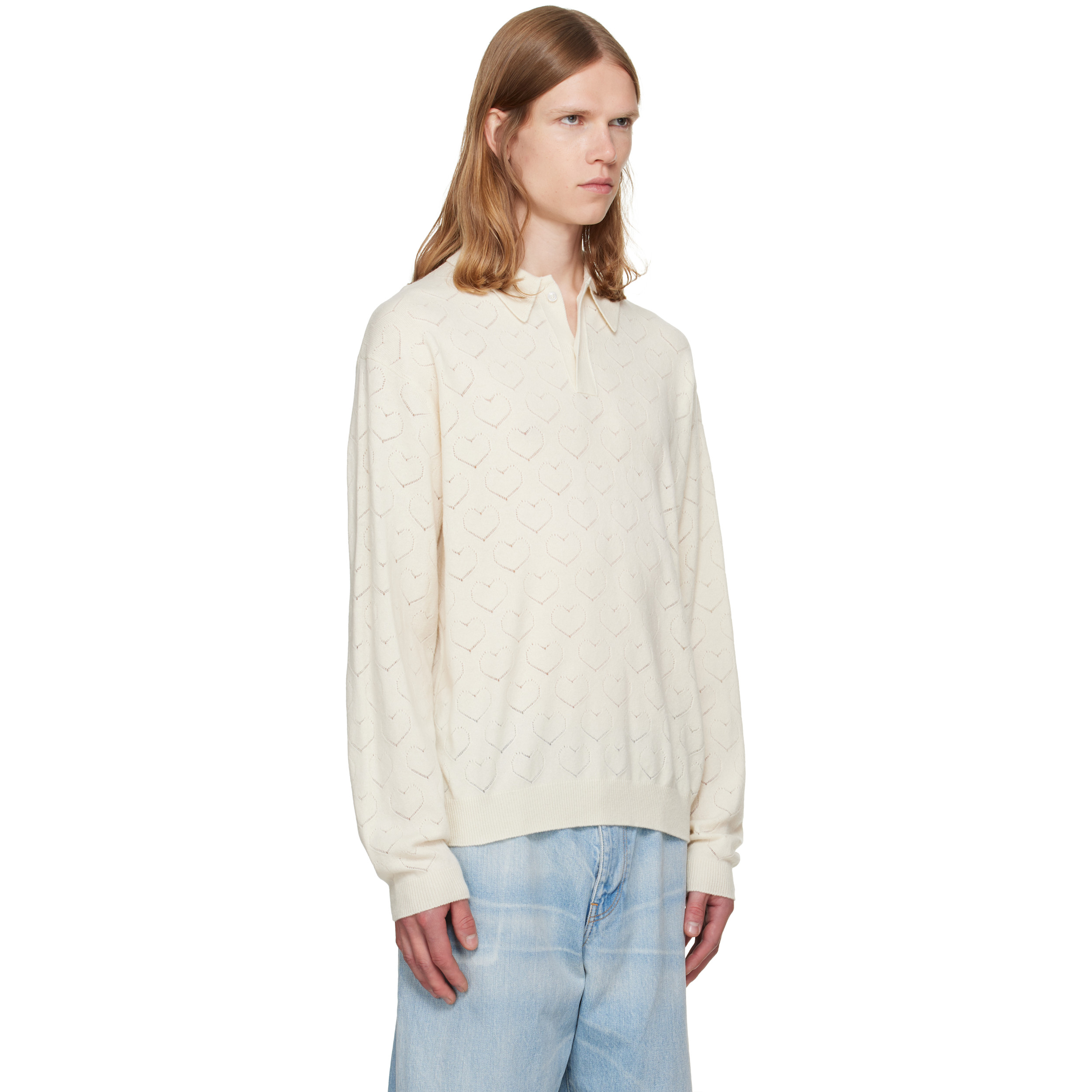 Off-White Eyelet Polo