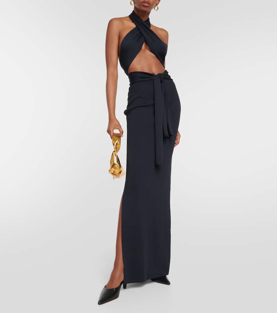 Aya Muse Draped halterneck gown