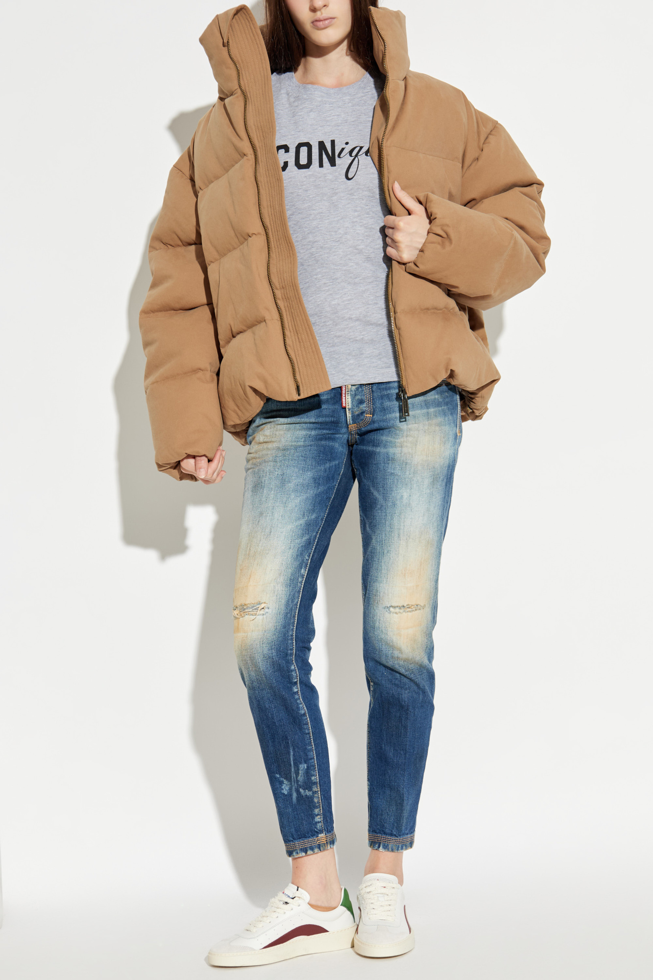 Puffer Jacket, Women's, Brown