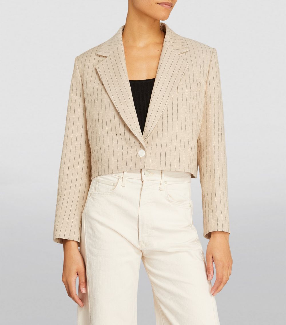 Pinstripe Cropped Blazer