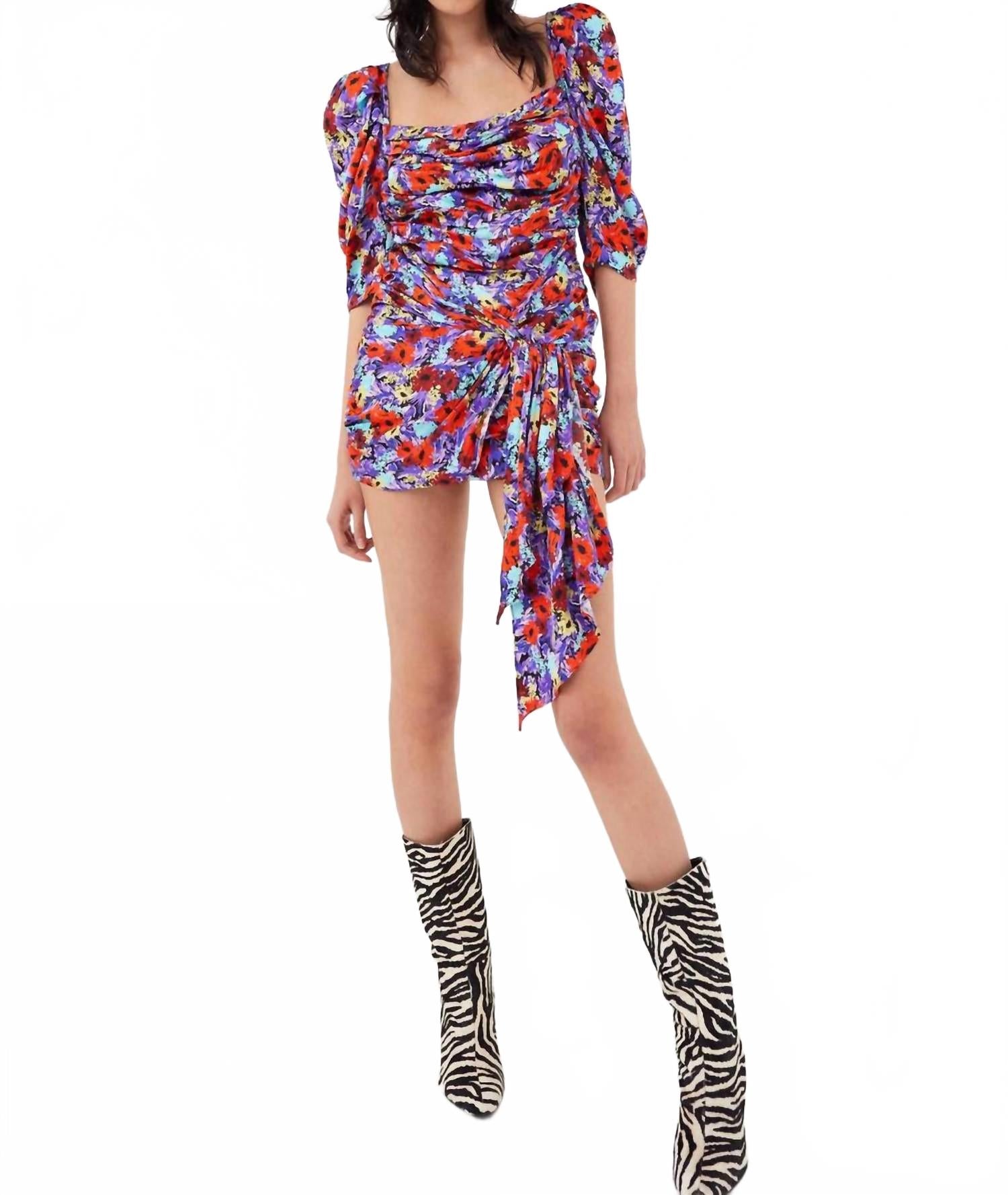 Chiara Midi Dress In Purple