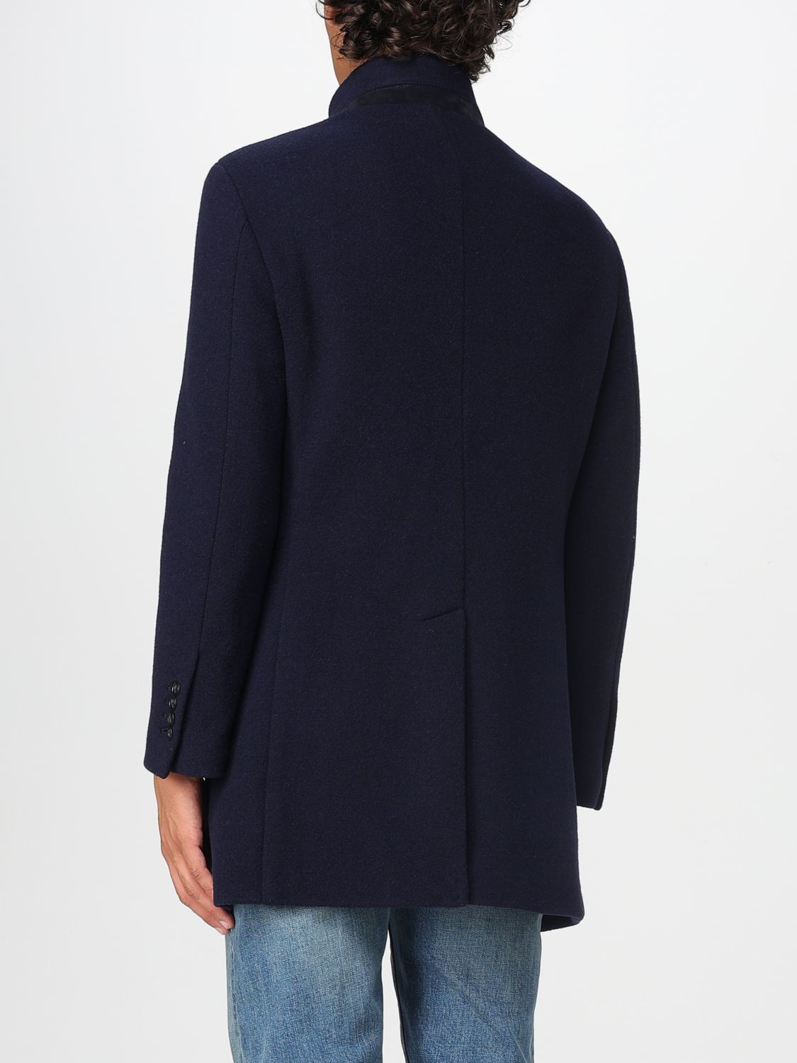 Coat Men color Blue