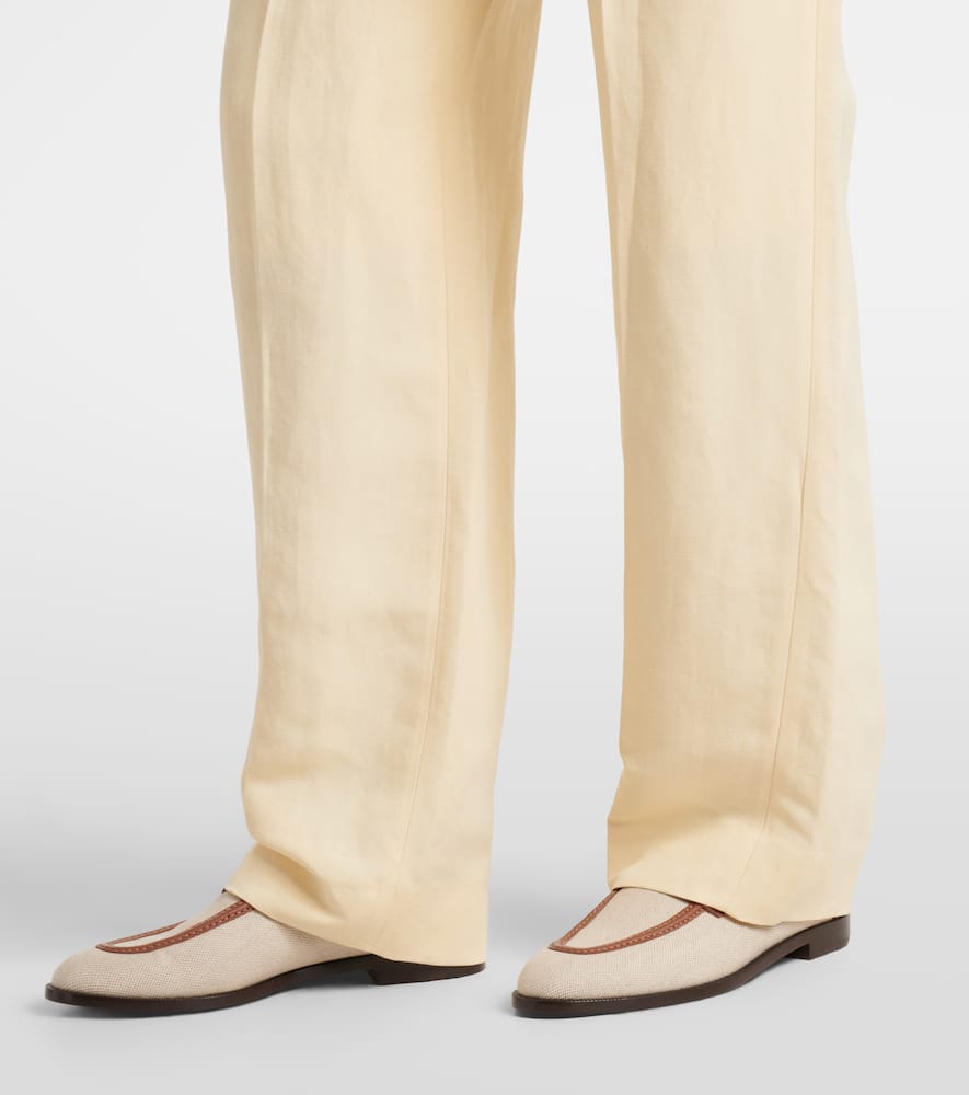 Blazé Milano Fox linen and silk straight pants