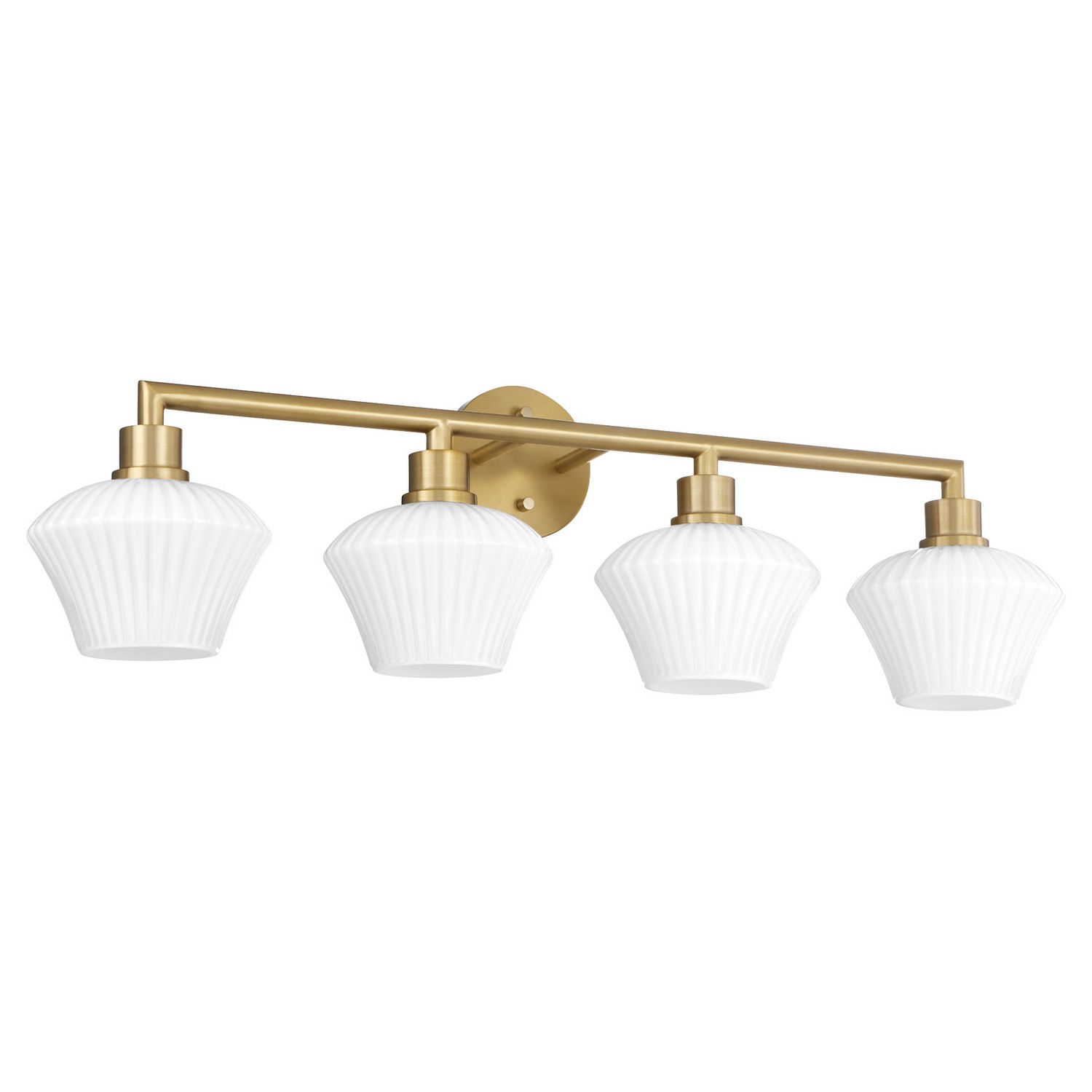 Aged Brass Bathroom Vanity Light from the Cassini Collection
