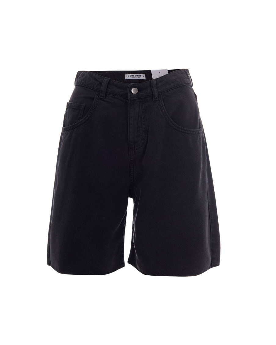 Black Solid Shorts