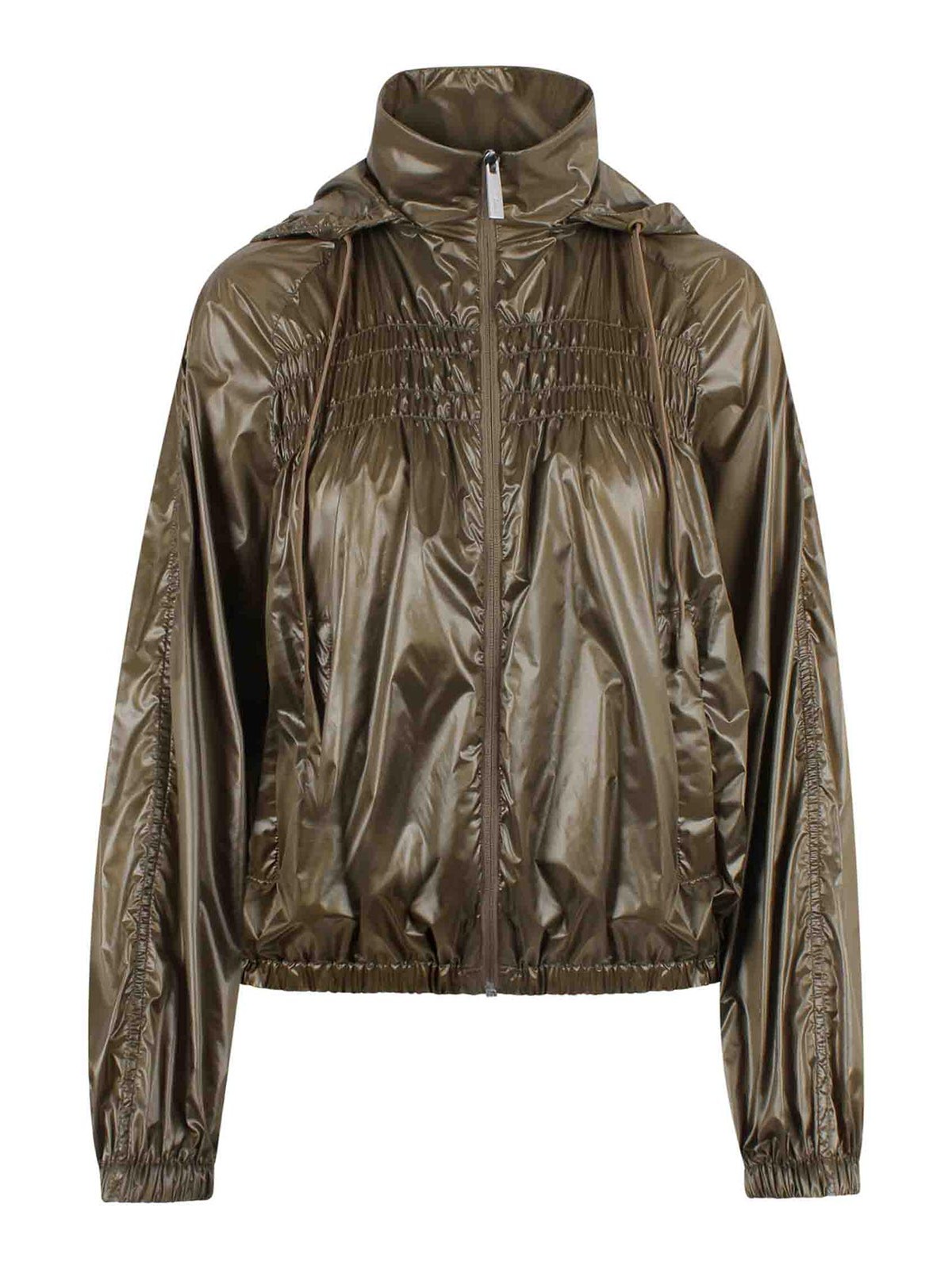 Lightweight wet-look nylon jacket