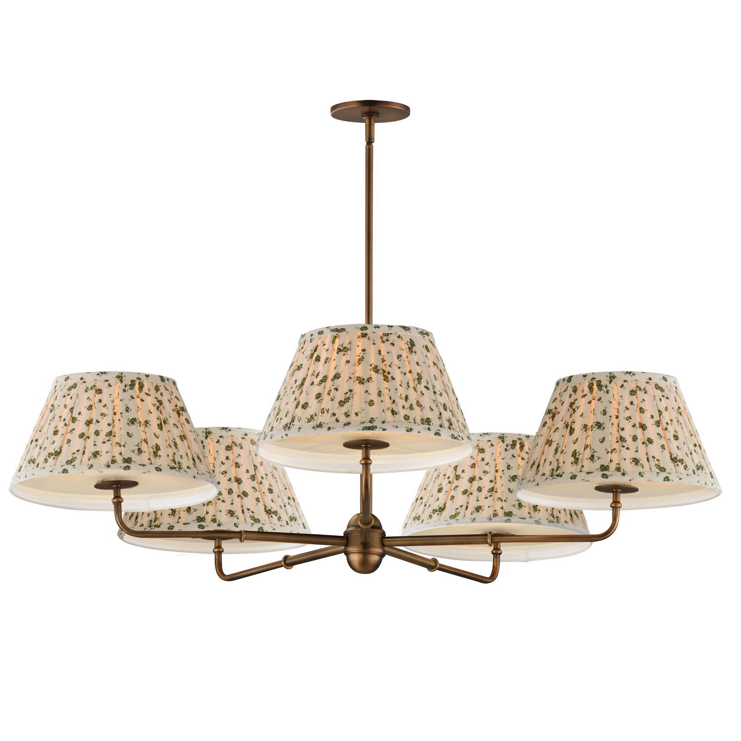 Weathered Brass Chandelier from the Dunbridge Collection