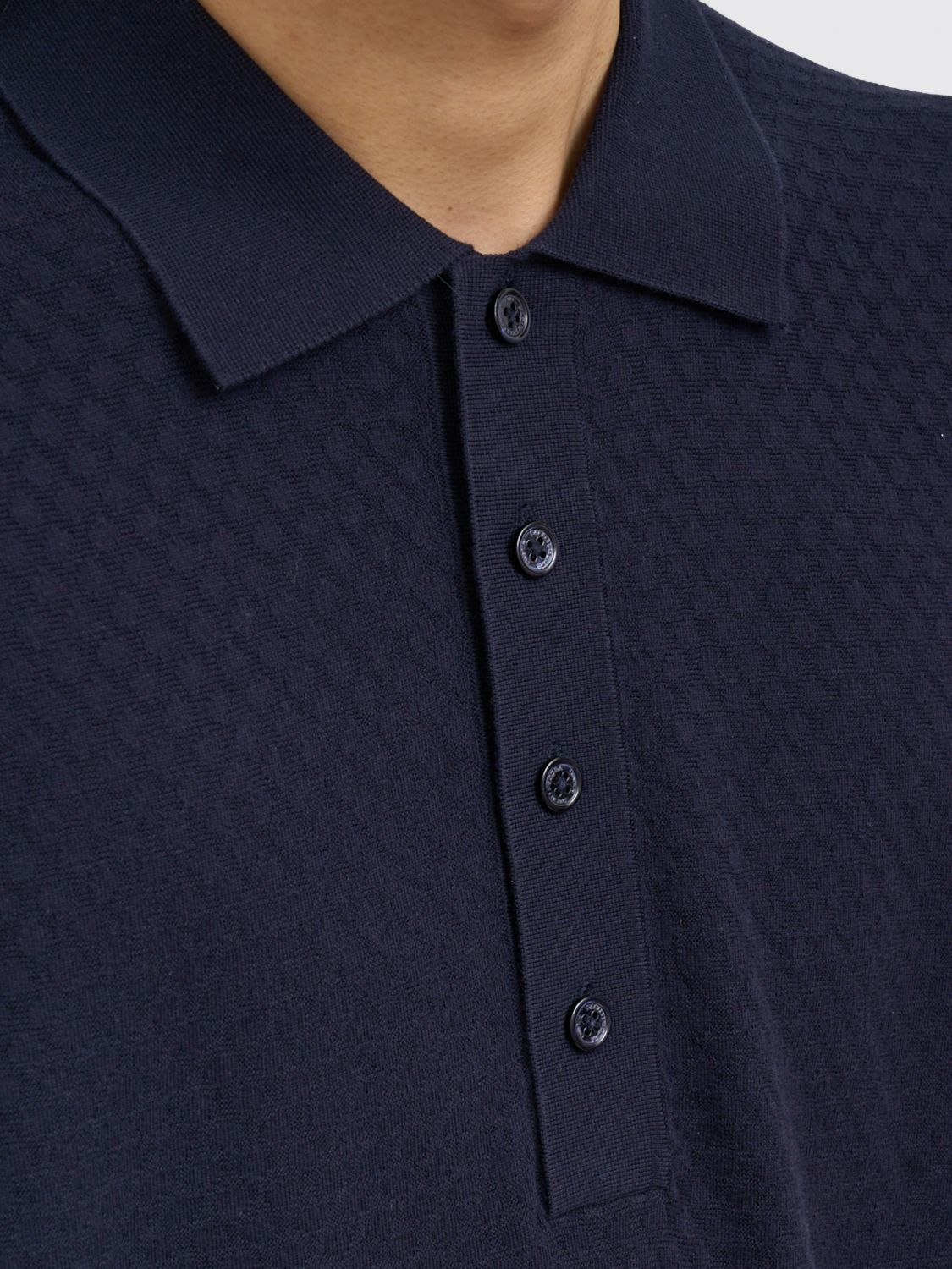 Polo Shirt Men color Gnawed Blue