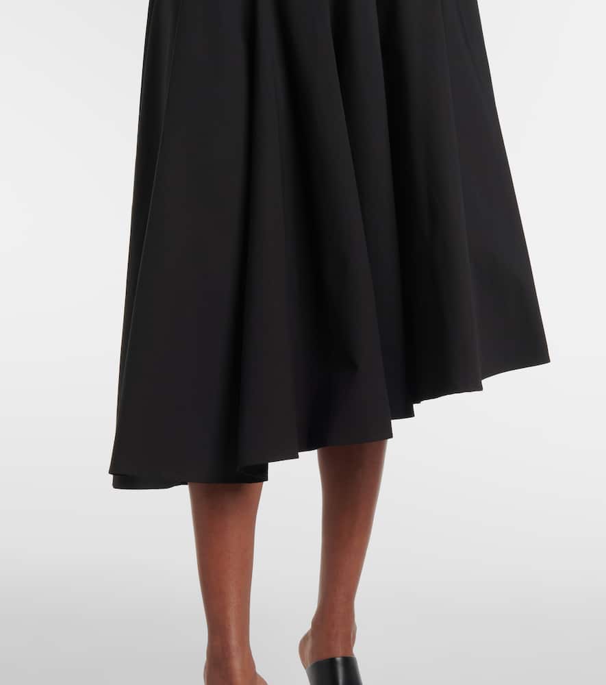 Rio asymmetric cotton midi skirt