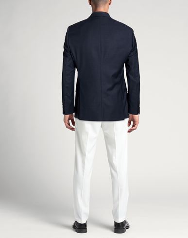 Man Blazer Navy Size 38 Virgin Wool, Elastane