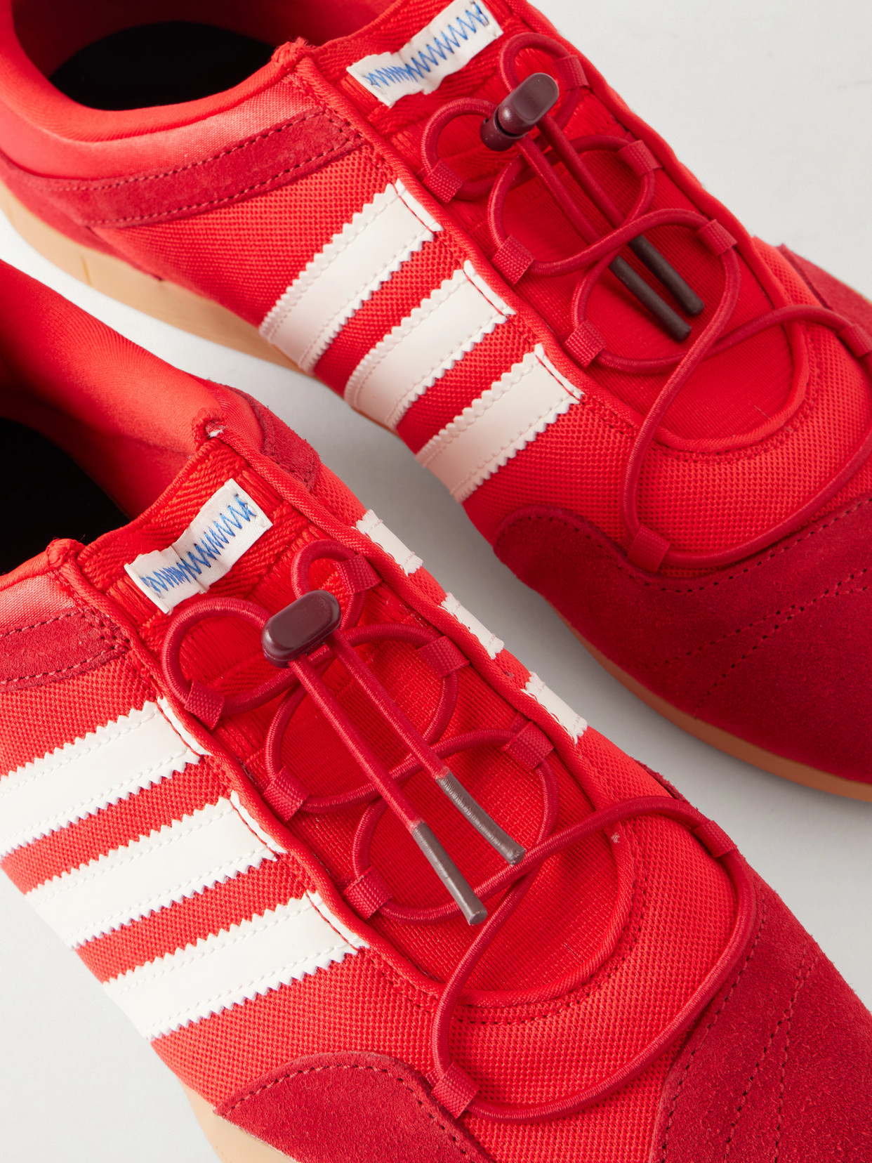 + Bad Bunny Flamboyan Suede-trimmed Mesh Sneakers - Red
