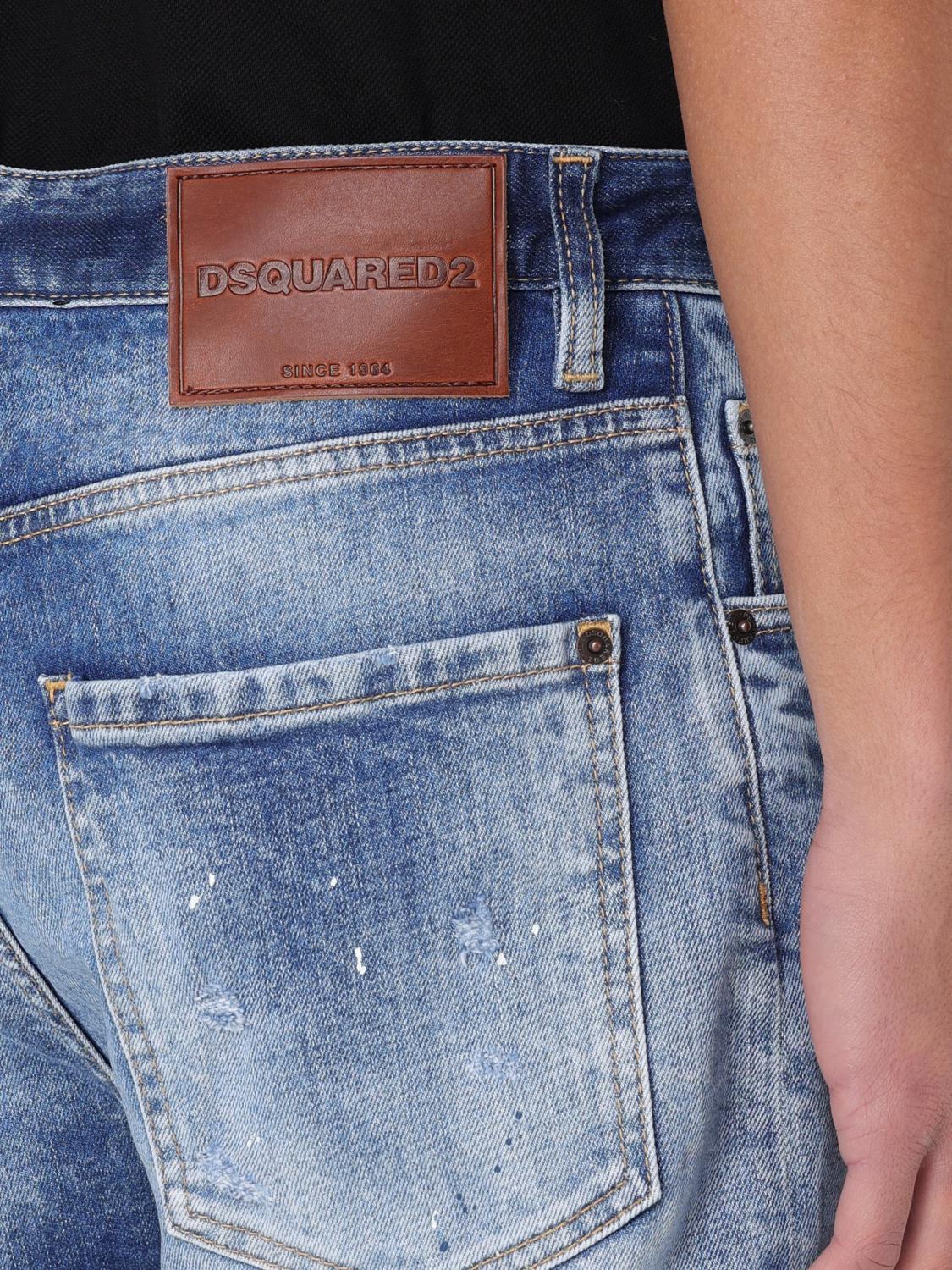 Distressed-effect shorts - Blue