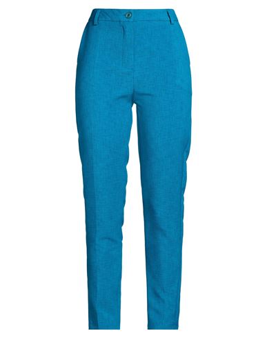 Woman Pants Deep teal Size M Polyester