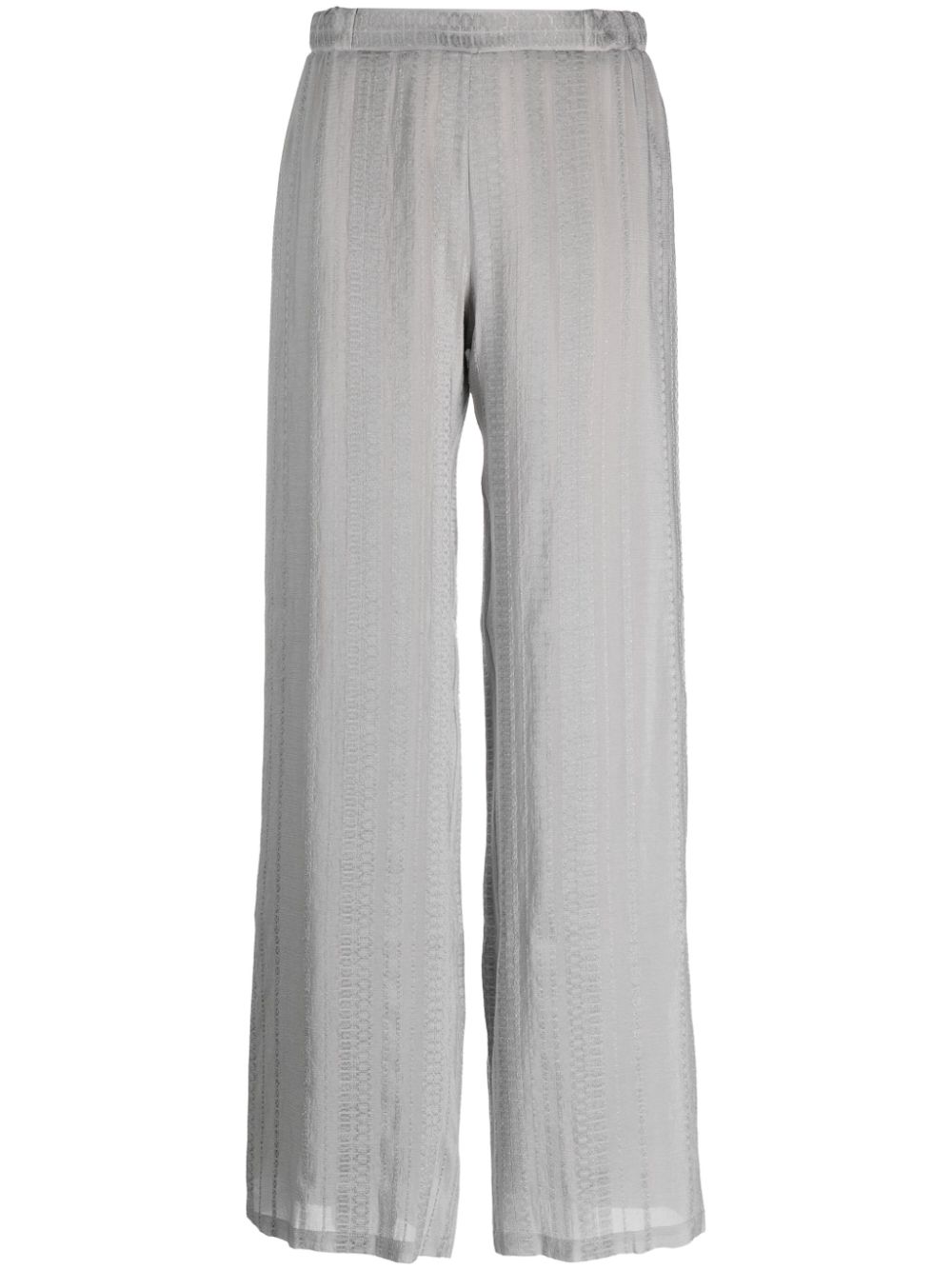 High-waisted wide-leg trousers - Grey