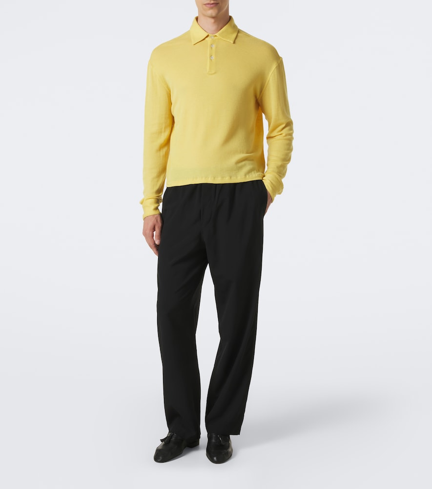Reyes cashmere and silk polo sweater