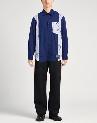 Man Shirt Blue Size 36 Cotton
