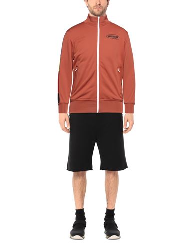 Man Sweatshirt Rust Size XS Polyester, Elastane, Cotton
