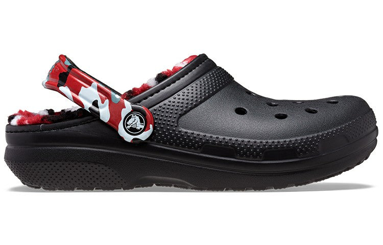 Classic Lined Camo Clog 'Black & Red'
