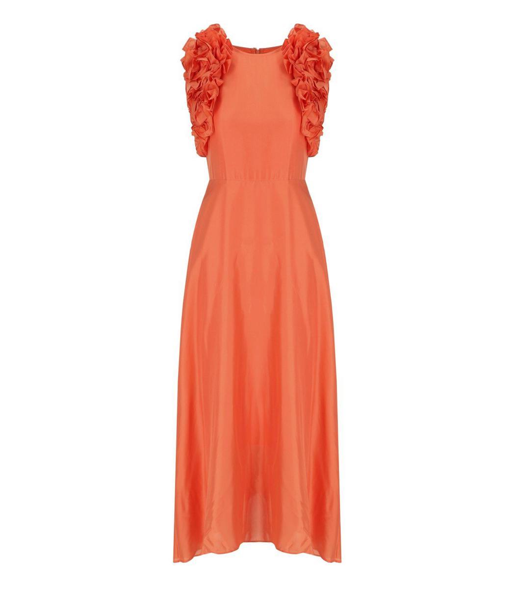 Hexico Coral Midi Dress