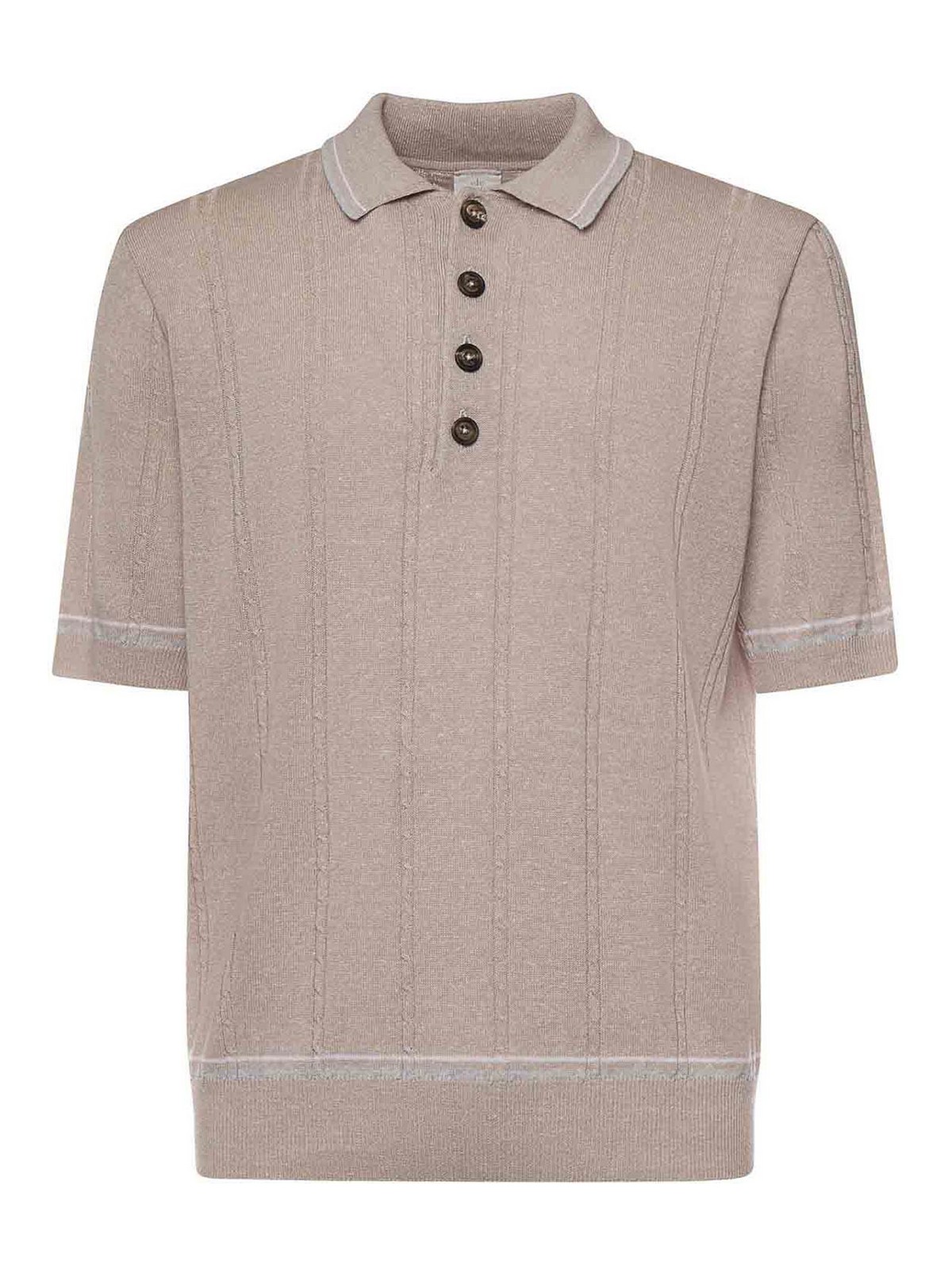 Linen And Cotton Polo Shirt