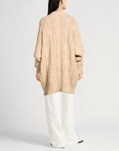 Collezione N_01 Woman Cardigan Beige Size S/M Wool, Alpaca wool