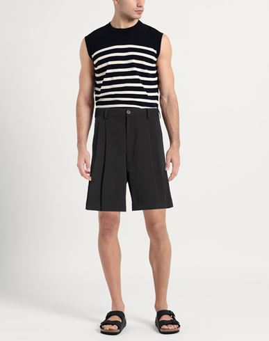 Man Shorts & Bermuda Shorts Black Size XS Polyester, Viscose, Elastane