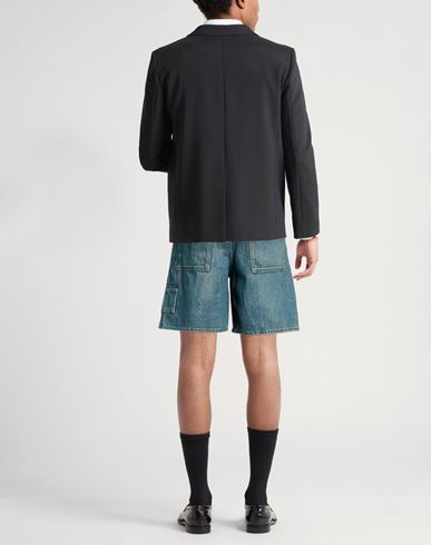 Man Denim shorts Blue Size 31 Cotton, Ovine leather