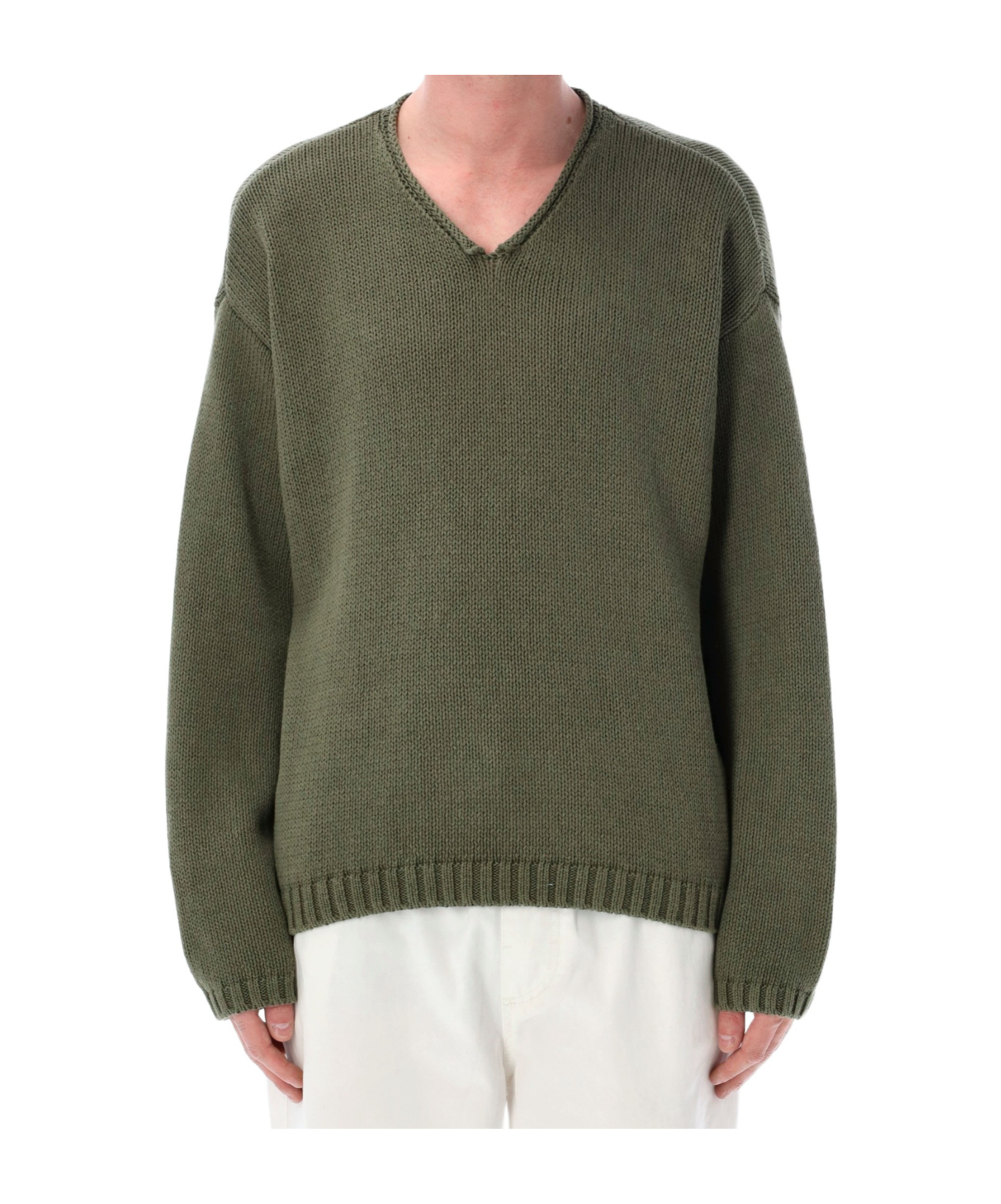 Stüssy Rolled V-Neck Knitted Sweater