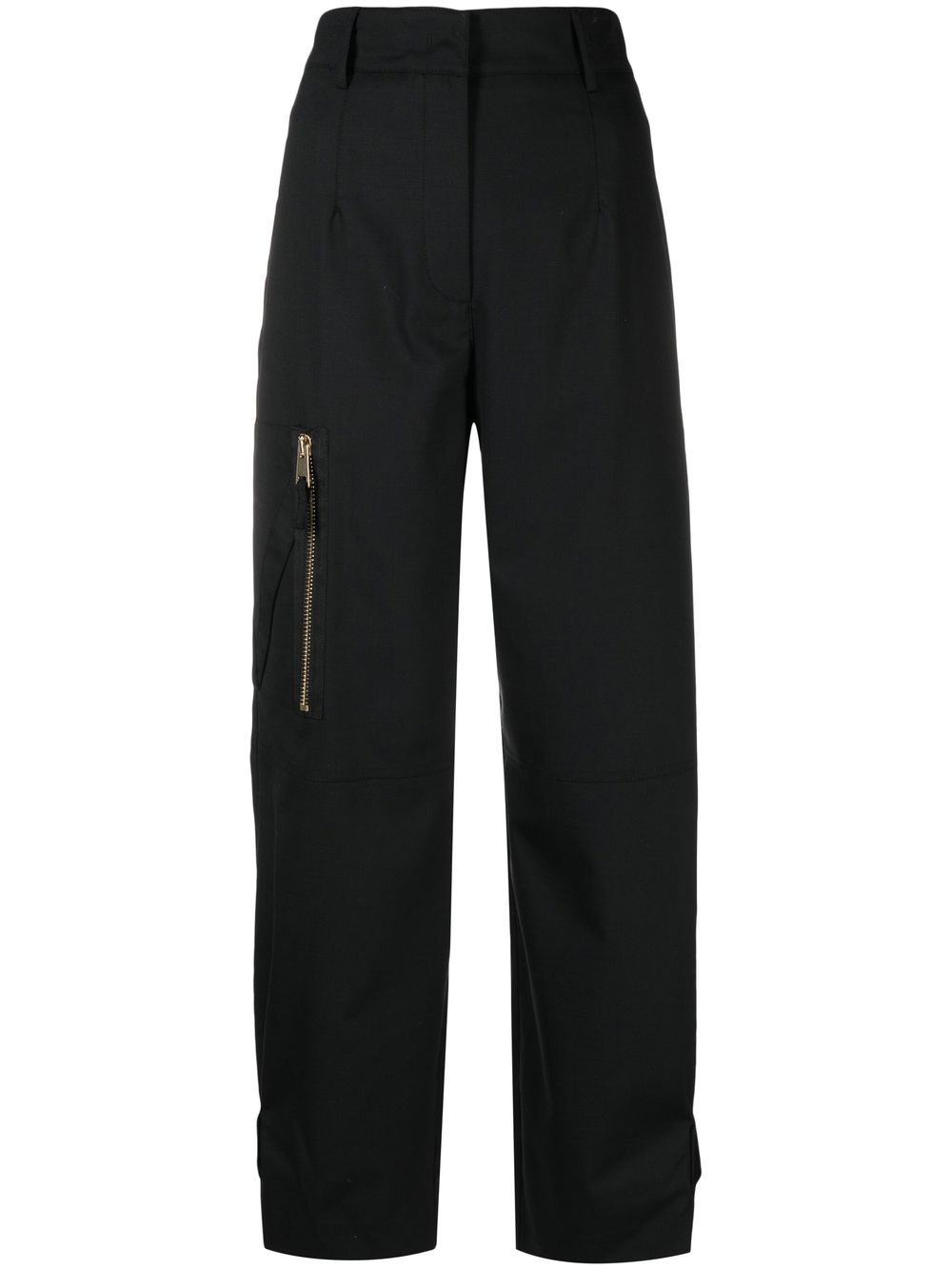 Tapered-leg cargo trousers - Black