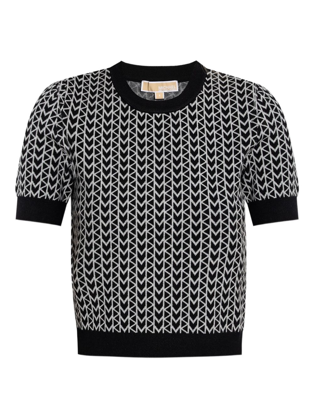Monogram-pattern top - Black