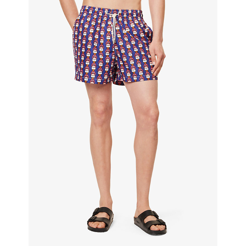 Arrels Barcelona 남성 Mens Navy Lick Me Craig Printed Swim Shorts S 75521241