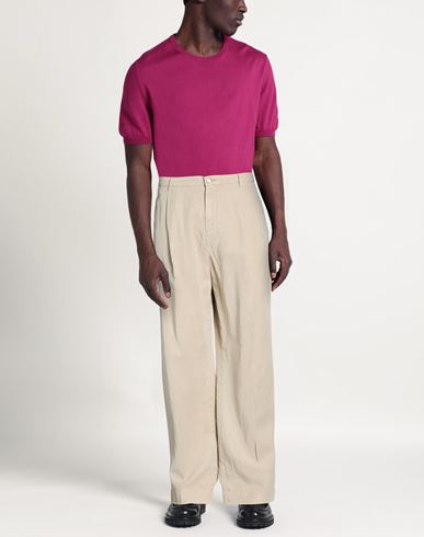 Man Pants Beige Size 26 Lyocell, Linen, Cotton